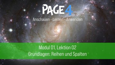 Reihen und Spalten bei page4